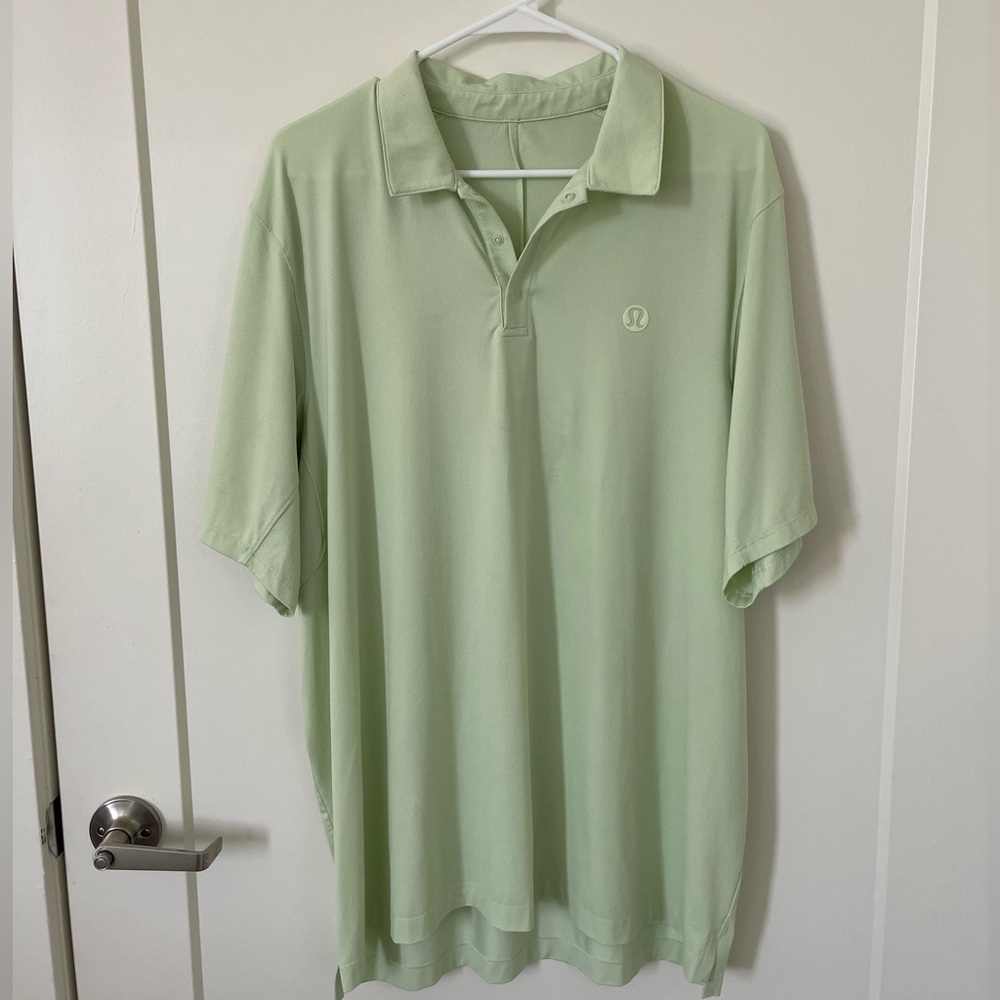 lululemon athletica Men's Lightweight Green Polo Golf Shirt